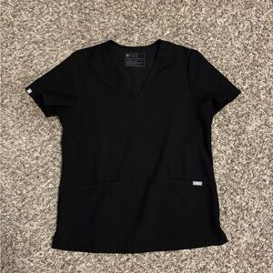 FIGS Technical Collection Scrub Top – Black, Size M